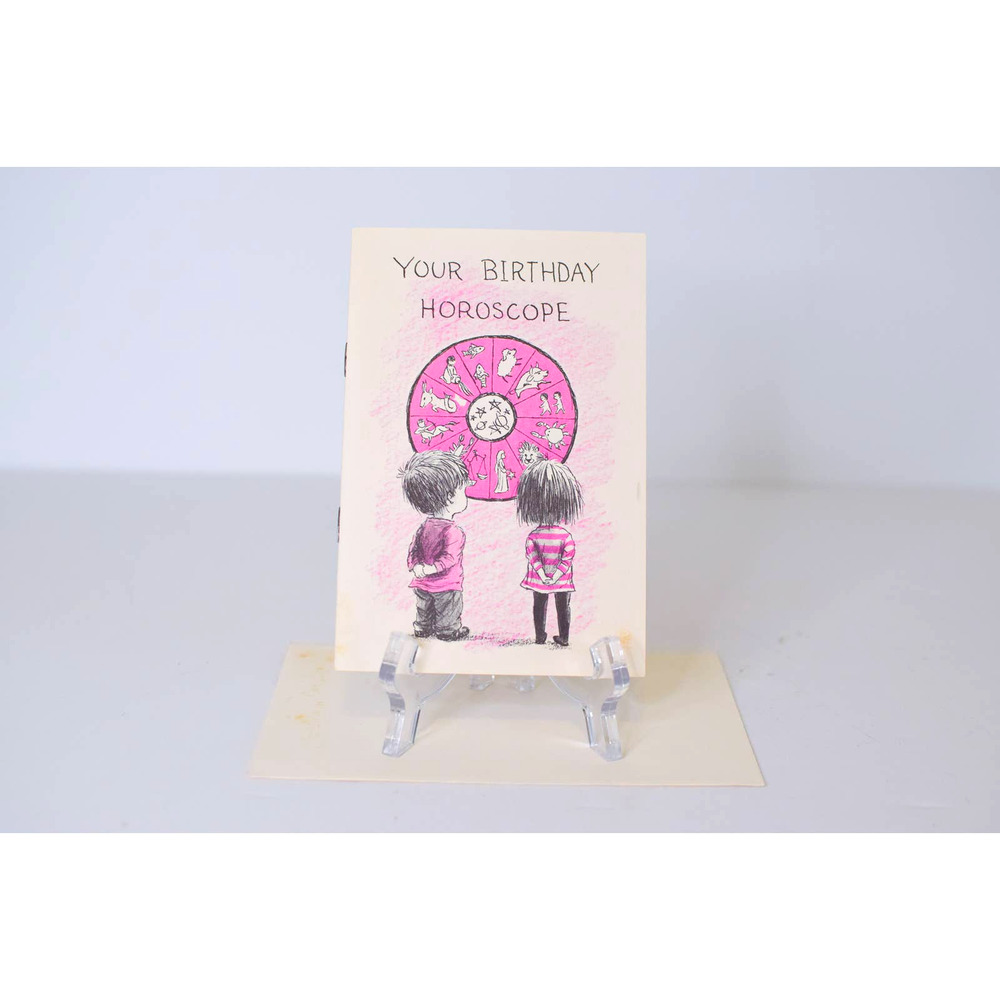 Vintage Birthday Card - Horoscope Themed Booklet with Envelope